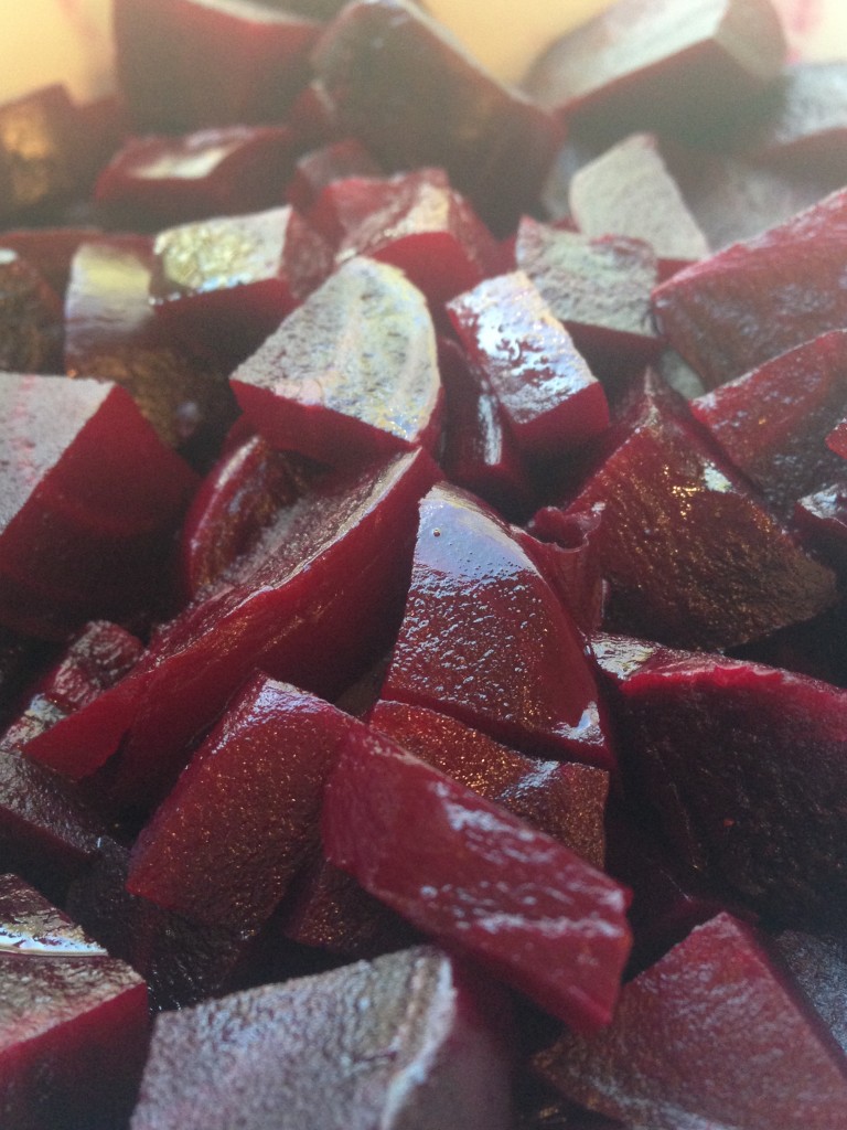 chopped cooked beetroot