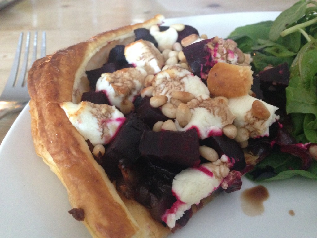 Beetroot, Red Onion and Goat's Cheese Tart