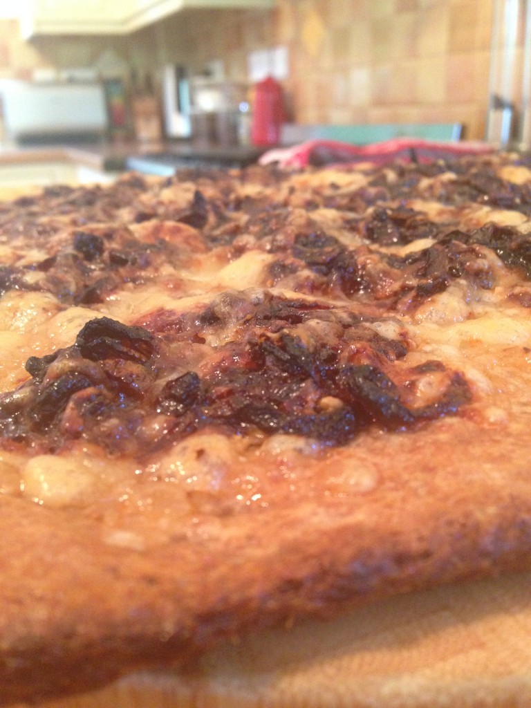 Caramelised Balsamic Onion and Gruyere Pizza