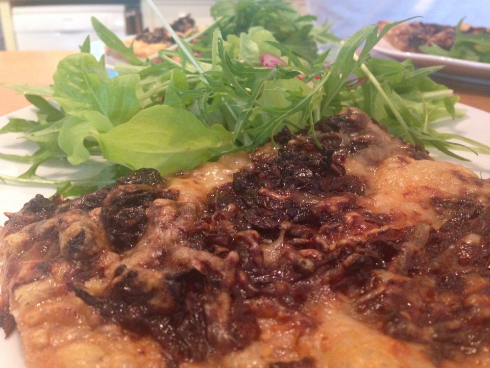 Caramelised Balsamic Onion and Gruyere Pizza