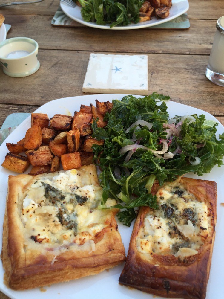 Blue Cheese Tart with Roasted Garlic