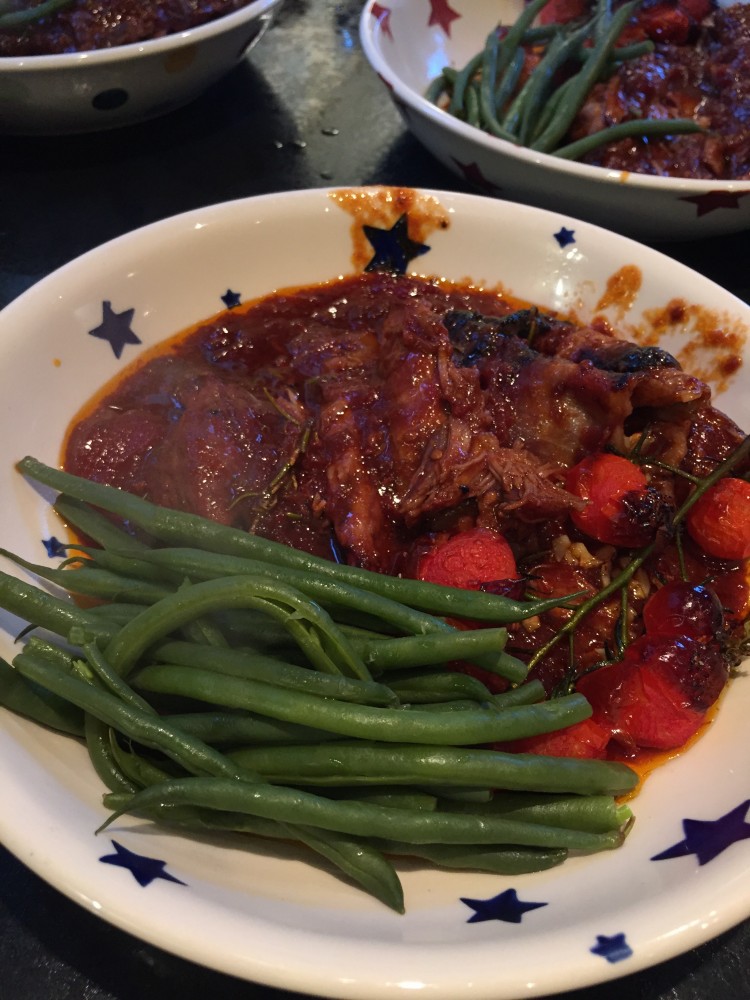 Red Wine and Caramelised Onion Slow-roasted Lamb Shoulder